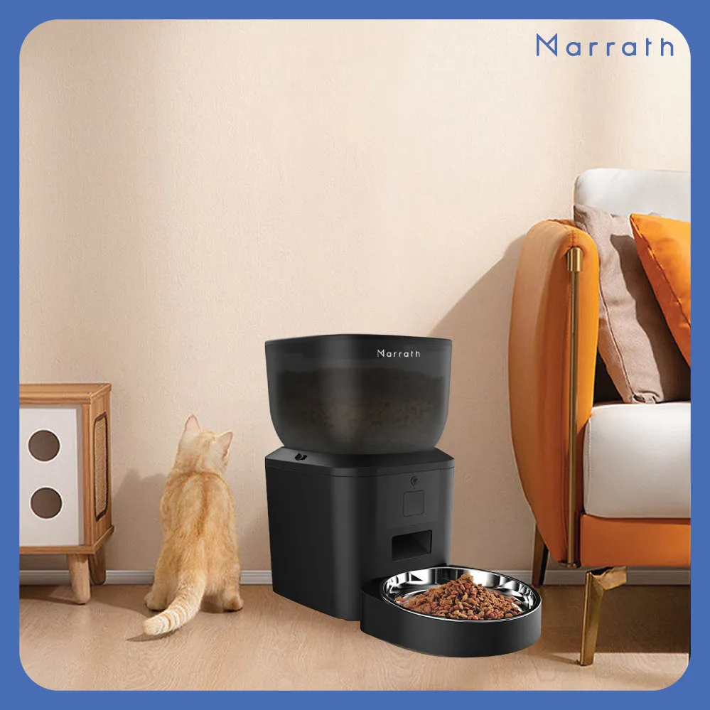Marrath Smart Wi-Fi Automatic Pet Feeder with HD Camera and Two Way Audio